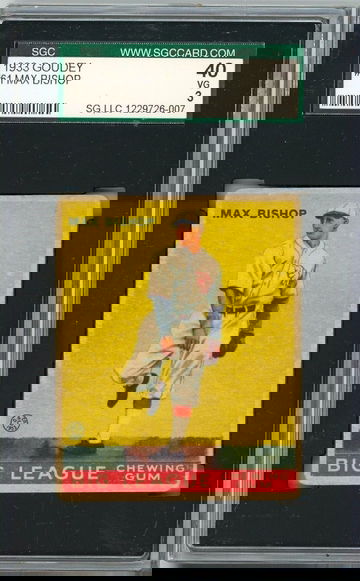 1933 Goudey Max Bishop #61 SGC 3 P1361