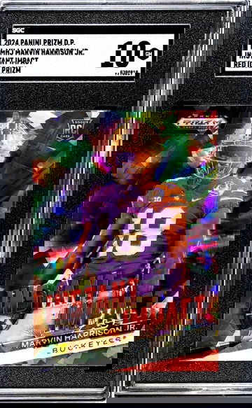 2024 Panini Prizm Draft Picks #II-MHJ Marvin Harrison Jr. Instant Impact Red Ice Prizm SGC 10