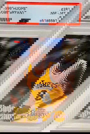 1996 Hoops Kobe Bryant Rookie #281 PSA 8 Los Angeles Lakers