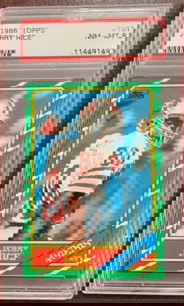 1986 Topps Jerry Rice Rookie HOF PSA 8 Greatest WR of All Time Invest