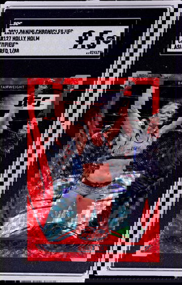 2021 Panini Chronicles Certified Holly Holm #127 Asia Red 1/88 SGC 9.5