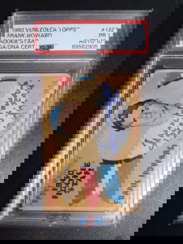 1960 Venezuela Topps #132 Frank Howard RC PSA 1 Auto Pop 1 