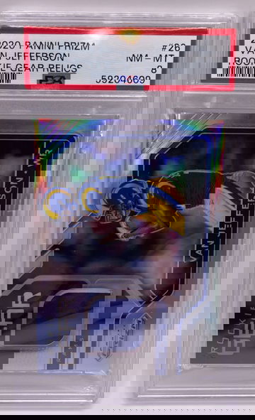 2020 Panini Prizm Van Jefferson Rookie Gear Relics PSA8