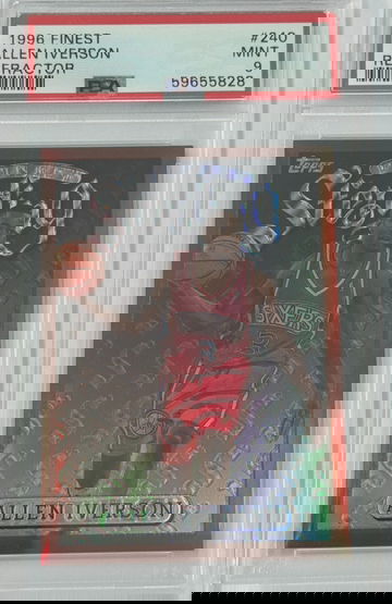 1996 Finest Allen Iverson Refractor PSA 9