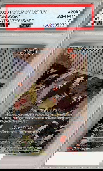 2023 POKEMON OBF EN-OBSIDIAN FLAMES HOUNDOUR #204 ILL RARE PSA 10