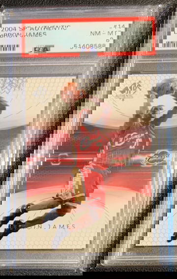 2004 SP Authentic Lebron James #14 PSA 8