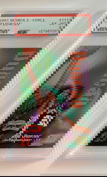 1997 Skybox Z-Force #111 Tim Duncan PSA 6