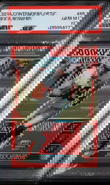 2024 Contenders Optic Red Brock Bowers #66 /199 PSA 10