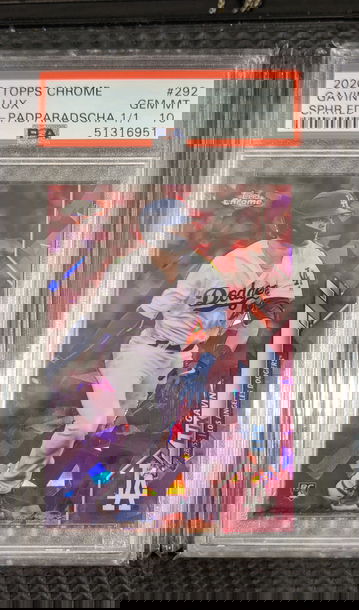 2020 Topps Chrome Sapphire Gavin Lux Padparadscha 1/1 PSA 10 GEM MINT