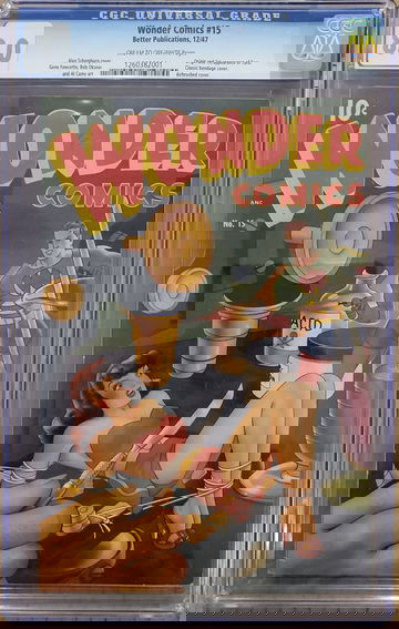 Wonder Comics #15 CGC 8.0 Schomburg cover 1st Tara Better Publications 1947