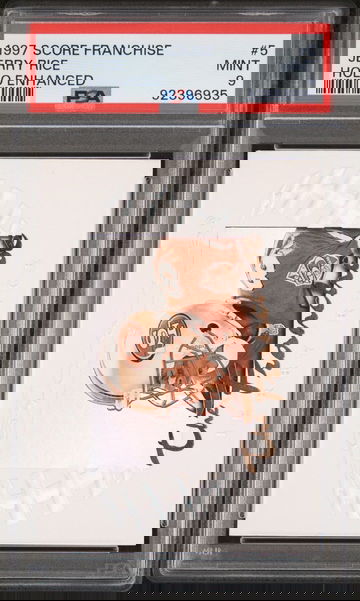 1997 SCORE JERRY RICE FRANCHISE HOLO ENHANCED #5 PSA 9 FT.A1.02