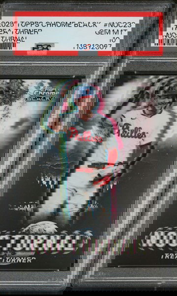 2025 Topps Chrome Black Nocturnal Trea Turner #NOC23 PSA 10