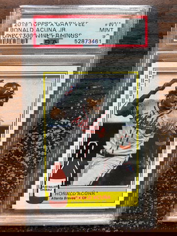 2019 Topps X Gary Vee W1 Ronald Acuna Jr. Direct360 Wine Pairings PSA 10