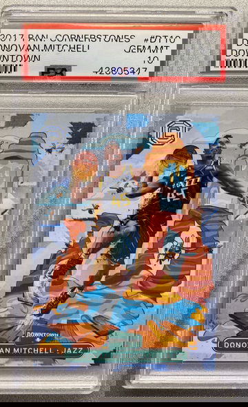 DONOVAN MITCHELL 2017 CORNERSTONES CASE HIT ROOKIE PSA 10 GEM MINT