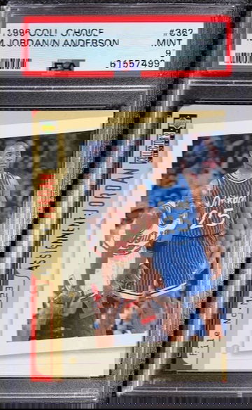 1996 Collectors Choice Michael Jordan vs Nick Anderson #362 PSA 9 MINT Bulls