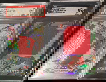 2015 Topps Finest Jamie’s Winston Xfractor PSA 9 + 2015 Spectra Gigantic Jerseys /199 SGC 9