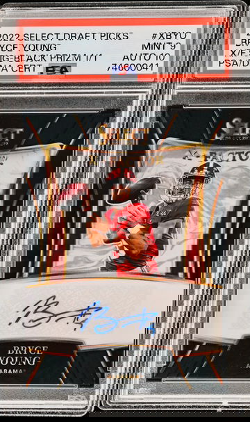 2022 Select Draft Picks BRYCE YOUNG Black Prizm Auto 1/1