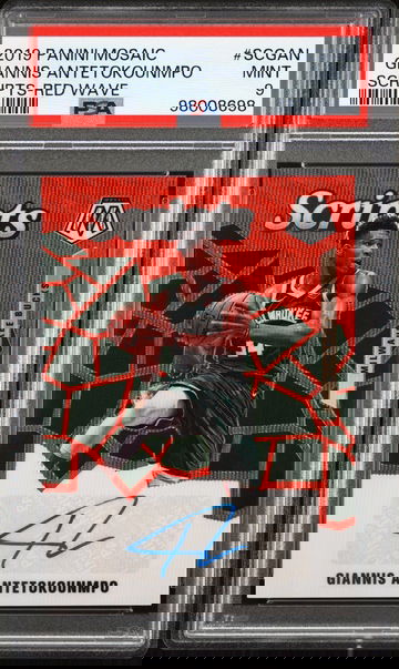 2019 PANINI GIANNIS ANTETOKOUNMPO MOSAIC SCRIPTS SCRIPTS-RED WAVE #SCGAN PSA 9