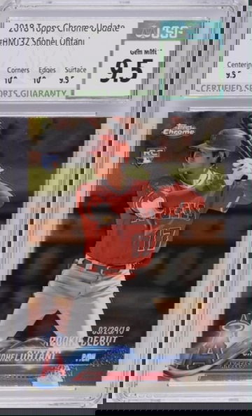 2018 Topps Chrome Update #HMT32 Shohei Ohtani CSG 9.5 Gem Mint 2 sub 10's