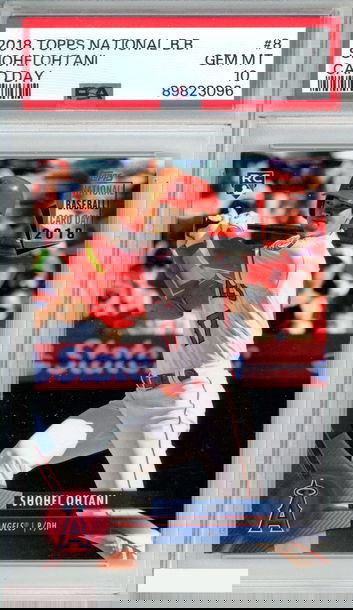 2018 TOPPS NATIONAL BASEBALL CARD DAY SHOHEI OHTANI #8 ROOKIE RC PSA 10 GEM MT