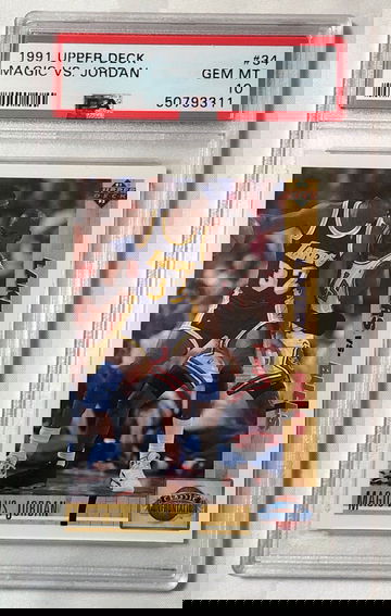 1991 UD #34 MAGIC vs JORDAN GEM-MT 10