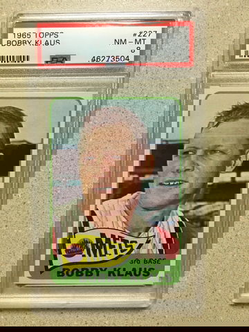1965 Topps #227 Bobby Klaus PSA 8 NM-MT METS