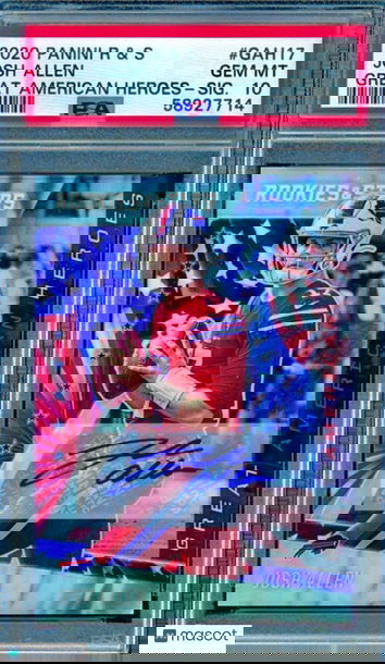 /25 POP 2 PSA 10 Josh Allen 2020 Rookies & Stars Silver Prizm Auto Refractor SSP