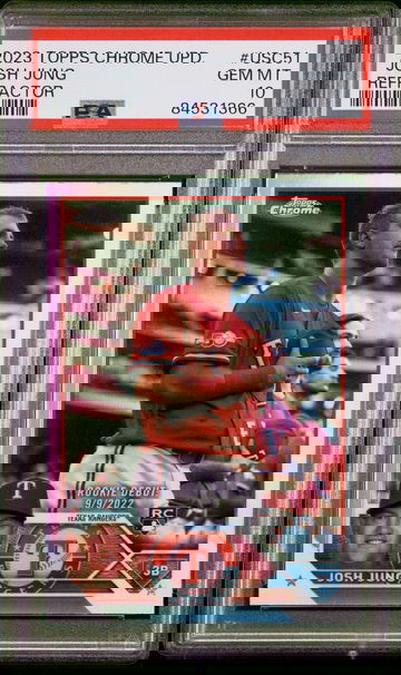 2023 Topps Chrome Update Refractor Josh Jung #USC51 RC PSA 10