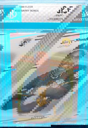 1988 Fleer #322 Barry Bonds BGS 8.5