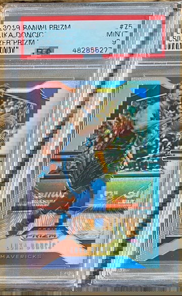 2019-20 Panini Prizm Silver #75 Luka Doncic Dallas Mavericks PSA 9