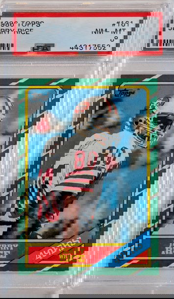 1986 Topps Jerry Rice Rookie PSA 8