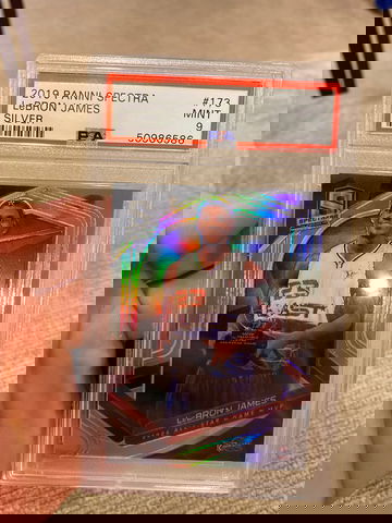 2019 panini spectra lebron james silver mvp psa 9  