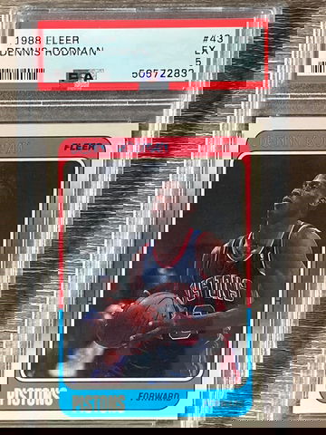 1988 Fleer Dennis Rodman PSA 5 RC