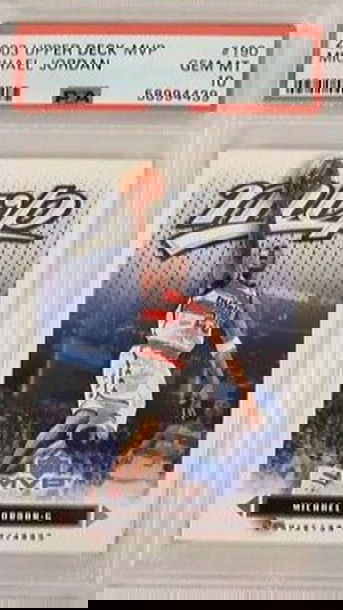 2003 Upper Deck UD MVP 190 Michael Jordan Washington Wizards Bullets PSA 10 Gem Mint