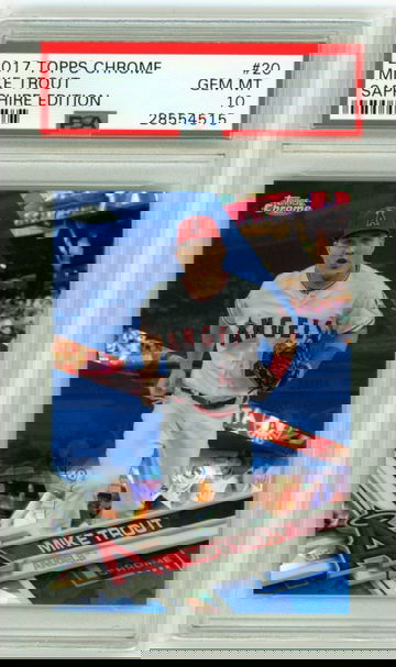 2017 Topps Chrome #20 Mike Trout Sapphire Edition PSA 10 GEM MINT!