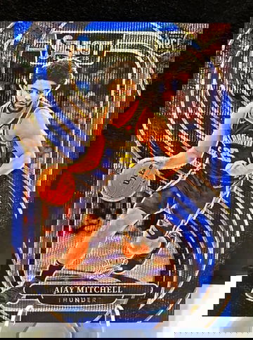 Ajay Mitchell 2024-25 Panini Select /75 Blue Wave Premier Level RC #194 Thunder