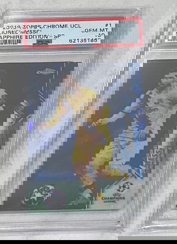 2019 Topps Chrome Sapphire Lionel Messi PSA 10