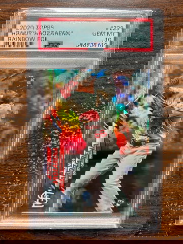 2020 Topps 229 Randy Arozarena RC Rainbow Foil PSA 10