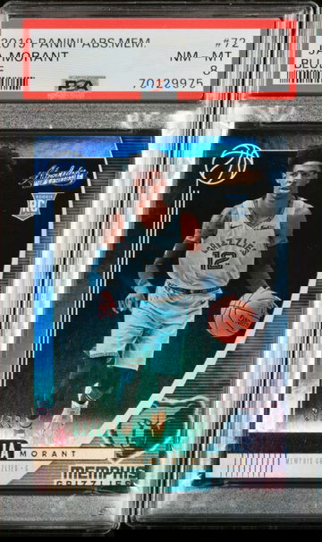 2019-20 Panini Absolute Ja Morant Blue Foil Rookie RC 37/99 SP RC PSA 8 NM-MT