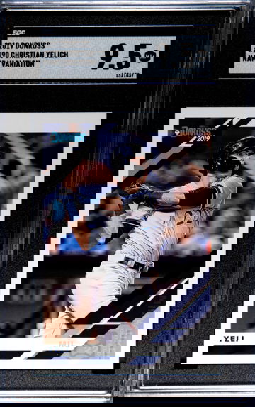 2019 Donruss Name Variation #190 Christian Yelich SGC 9.5 MINT+