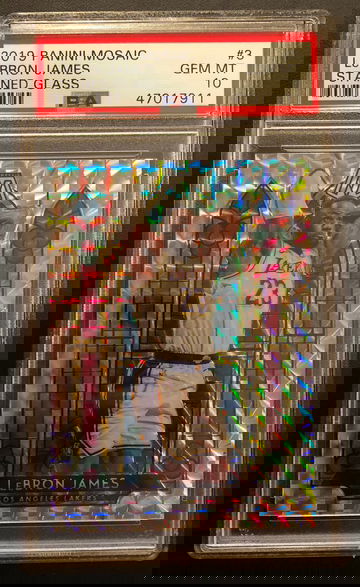 LeBron James 2019 Panini Mosaic Stained Glass PSA 10