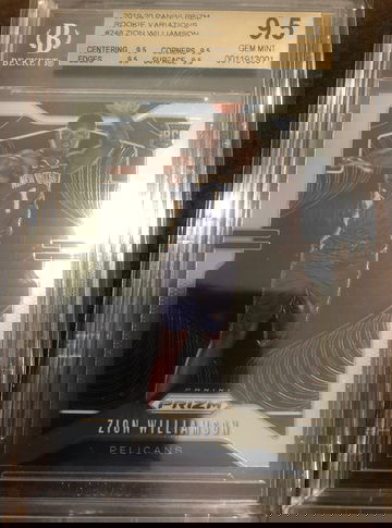 2019-20 Panini Prizm SP Rookie Variations ZION WILLIAMSON Rookie RC BGS 9.5 TRUE GEM