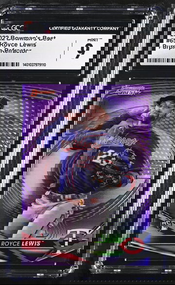 2022 BEST ROYCE LEWIS PURPLE REFRACTOR #65 CGC 9 BS.B1.09