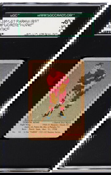 1951 Parkhurst #66 Gordie Howe Rookie Card SGC 3