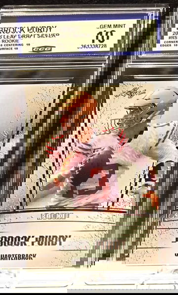 2023 Leaf Draft Silver Brock Purdy - CCG GEM MINT 10 - #RS-15