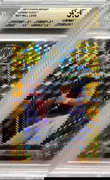 2023 Panini Mosaic Will Levis Mosaic Gold /10 Rookie #377 True Gem