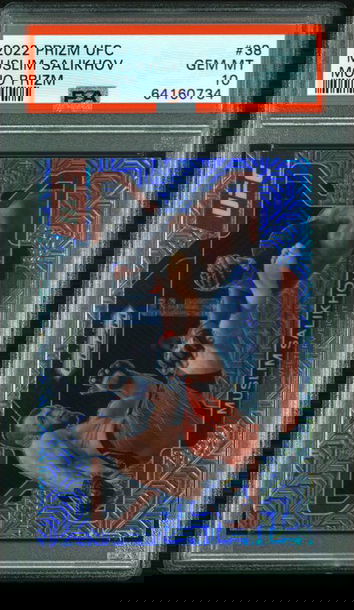 MUSLIM SALIKHOV 2022 PANINI PRIZM UFC #38 MOJO PRIZM /25 PSA 10 