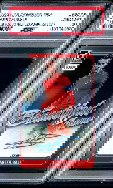 2024-25 PANINI DONRUSS FIFA THE BEAUTIFUL GAME AUTOGRAPHS #BGGB - GARETH BALE - PSA 10