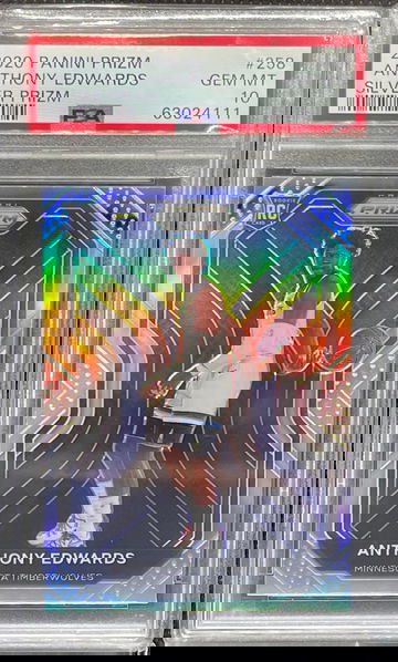 2021 Prizm #258 Anthony Edwards Silver Prizm PSA 10