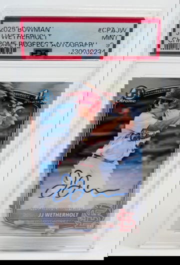 JJ Wetherholt 2025 Bowman Chrome Auto PSA 9